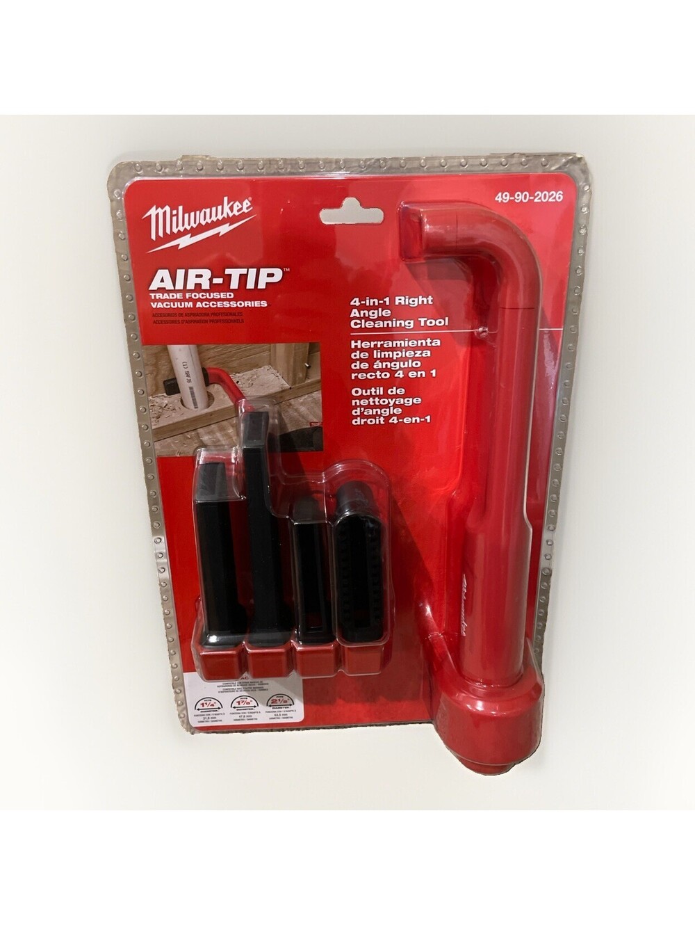 SEALED! Milwaukee Air-Tip Vacuum Accessories 4-in-1 Right Angle Cleaning Tool